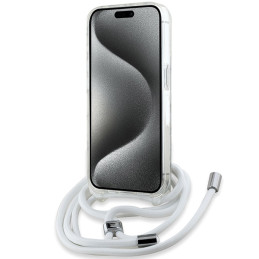 Karl Lagerfeld IML Choupette Head & Cord MagSafe dėklas iPhone 15 Pro - skaidrus