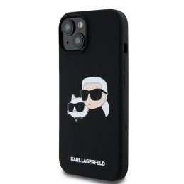Karl Lagerfeld Silikoninis Karl&Choupette MagSafe dėklas iPhone 15 / 14 / 13 - juodas