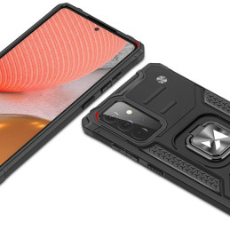 Wozinsky Ring Armor Armored Hybrid Case Cover + Magnetinis laikiklis, skirtas Samsung Galaxy A72 4G rožinė