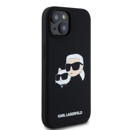 Karl Lagerfeld Silikoninis Karl&Choupette MagSafe dėklas iPhone 15 / 14 / 13 - juodas