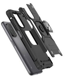 Wozinsky Ring Armor Armored Hybrid Case Cover + Magnetinis laikiklis, skirtas Samsung Galaxy A72 4G raudonas