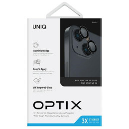 UNIQ Optix Glass Aliuminio fotoaparato objektyvo apsauga, skirta iPhone 14/ 14 Plus fotoaparato objektyvui su aplikatori...