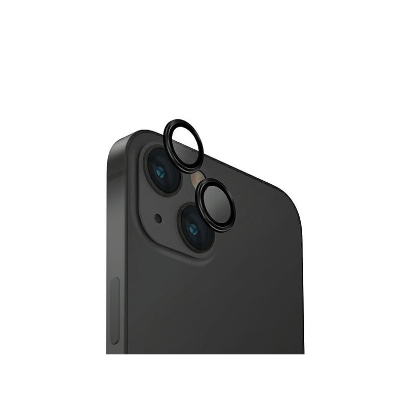 UNIQ Optix stiklo aliuminio fotoaparato objektyvo apsauga, skirta iPhone 15 / 15 Plus fotoaparato objektyvui su aplikato...