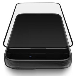 UNIQ Optix Matte matinis grūdintas stiklas, skirtas iPhone 15 / 14 Pro su aplikatoriumi