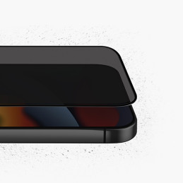 UNIQ Optix privatumo grūdintas stiklas, skirtas iPhone 14/ 13/ 13 Pro su aplikatoriumi