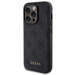 Guess 4G metalinio logotipo dėklo rinkinys, skirtas iPhone 13 Pro Max + 5000 mAh MagSafe Power Bank - juodas