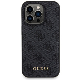 Guess 4G Metal Logo dėklo rinkinys iPhone 15 Pro + 5000mAh MagSafe maitinimo blokas - juodas