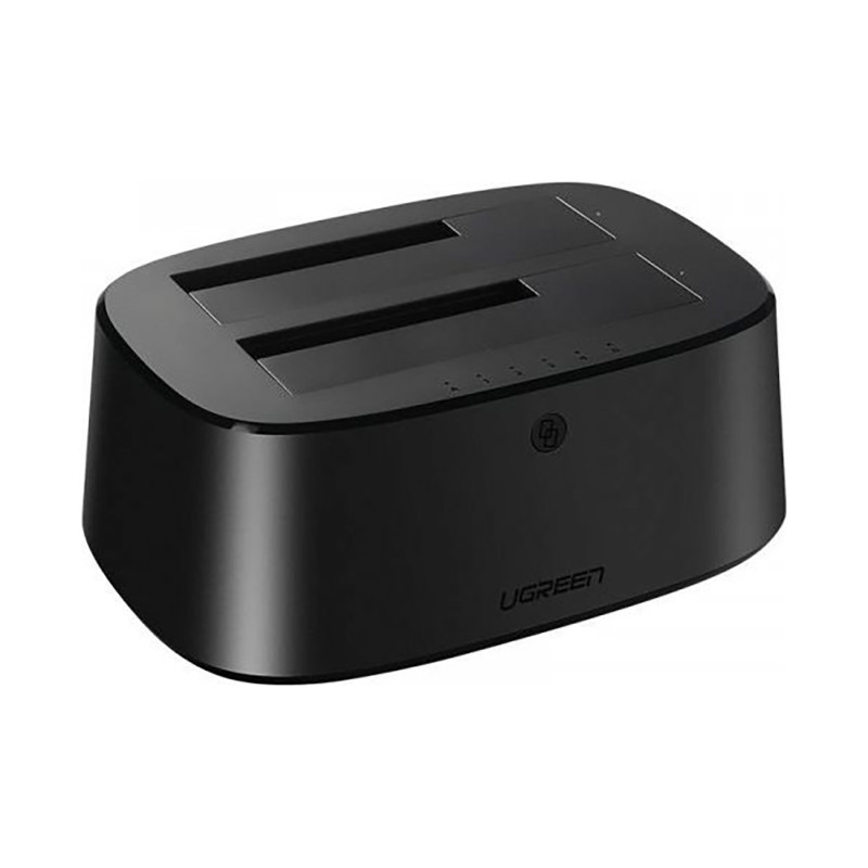 Ugreen CM198 50857 prijungimo stotelė su USB 3.0 skirta SATA 2,5" 3,5" SSD HHD diskams, EU maitinimo šaltinis - juodas