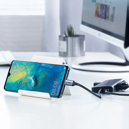 Ugreen CM179 9in1 USB-C – 3x USB-A 3.0 / HDMI / VGA / RJ45 / TF / SD kortelių skaitytuvas / USB-C adapteris - pilka