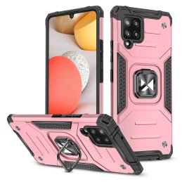 Wozinsky Ring Armor Armored Hybrid Case Cover + Magnetinis laikiklis, skirtas Samsung Galaxy A42 5G rožinė