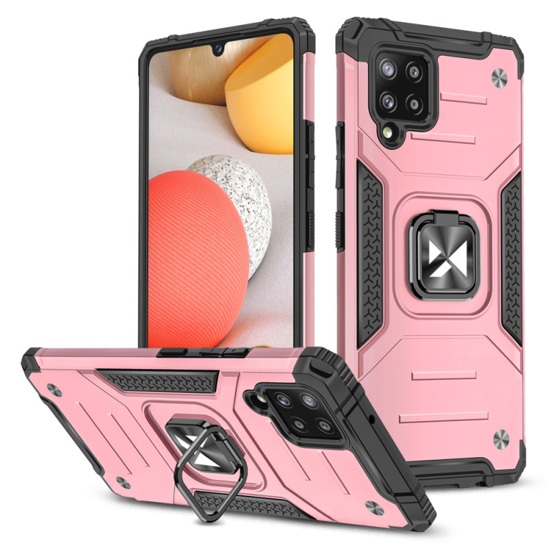 Wozinsky Ring Armor Armored Hybrid Case Cover + Magnetinis laikiklis, skirtas Samsung Galaxy A42 5G rožinė