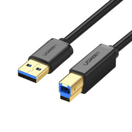 Ugreen US210 30753 spausdintuvo kabelis USB-A 3.0 / USB-B 5Gbps 1m – juodas