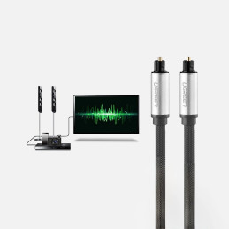 Ugreen AV108 10539 optinis Toslink/ SPDIF kabelis 1m - pilkas