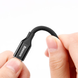Baseus Yiven audinio pintas USB kabelis / Lightning 1,8M juodas (CALYW-A01)