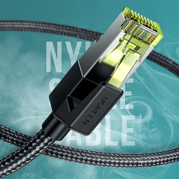 Ugreen NW150 30791 Ethernet RJ45 Cat 7 10Gbps 10m kabelis – juodas