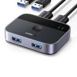 Ugreen CM757 2in1 adapteris 2x USB-A 3.0 (įvestis) / 2x USB-A (išvestis) - pilka