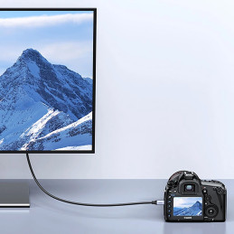 Ugreen HD164 15516 micro HDMI / HDMI 2.1 8K kabelis 1m – pilkas