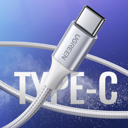 Ugreen US288 60131 USB-A / USB-C QC 3.0 3A 1 m kabelis – baltas