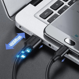 Ugreen US289 60135 micro USB / USB-A laidas 0,5 m - juodas