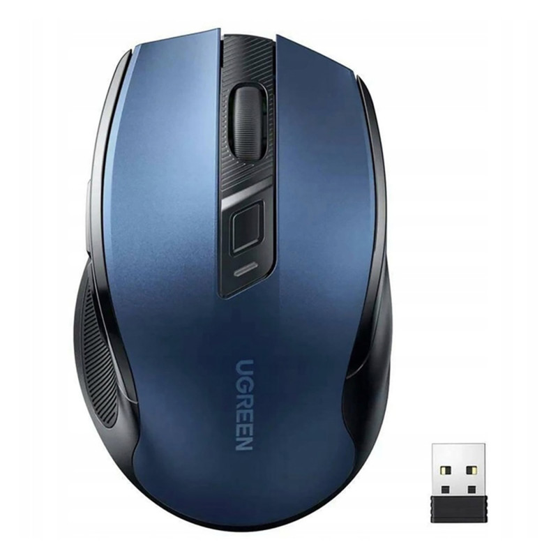Ugreen MU006 optinė belaidė USB pelė 2.4GHz 4000 DPI – mėlyna