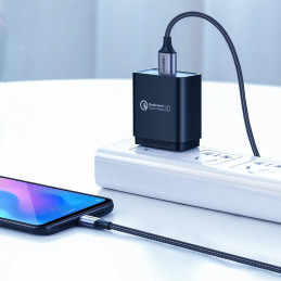 Ugreen US288 60127 USB-A / USB-C QC 3.0 3A 1,5 m kabelis – pilkas