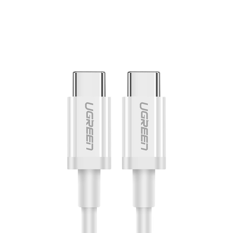 Ugreen US264 60518 USB-C / USB-C PD QC AFC kabelis 1 m – baltas
