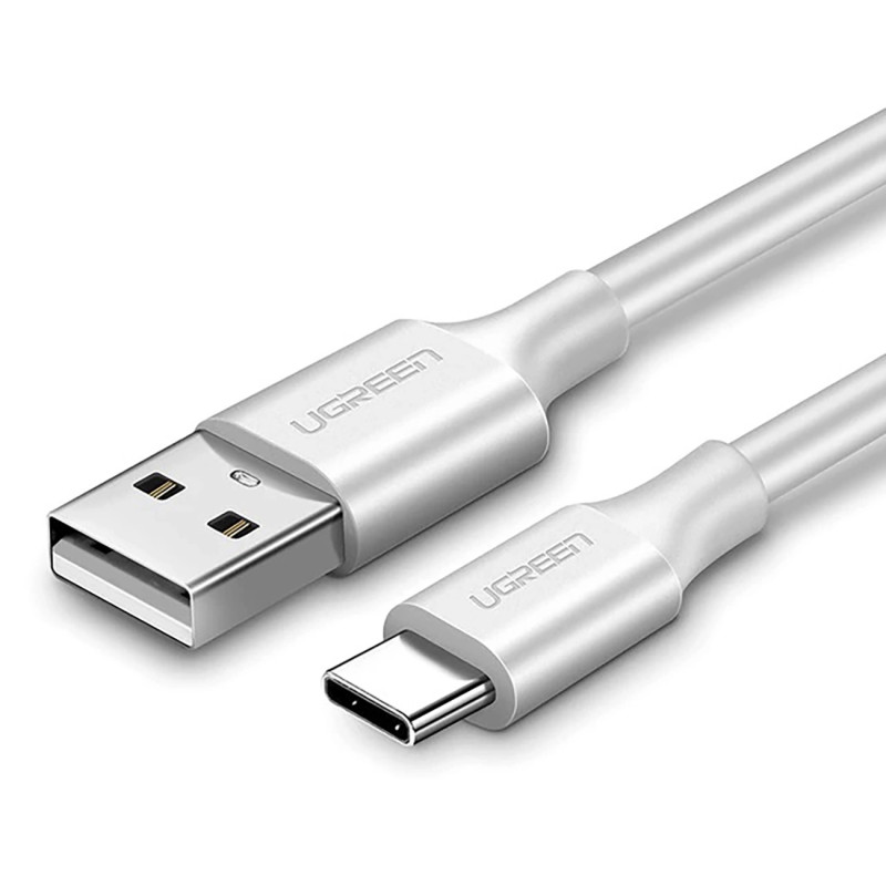 Ugreen US287 60120 USB-A / USB-C 3A kabelis 0,5 m – baltas