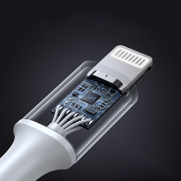 Ugreen US304 70523 USB-C / Lightning MFi kabelis 1m - sidabrinis