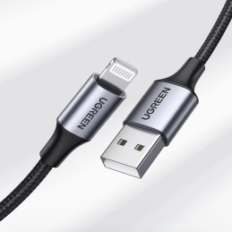Ugreen US199 60158 USB-A / Lightning MFi laidas 2m - juodas
