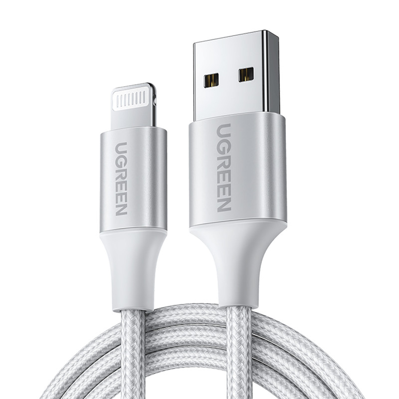 Ugreen US199 60163 USB-A / Lightning MFi kabelis 2m - sidabrinis
