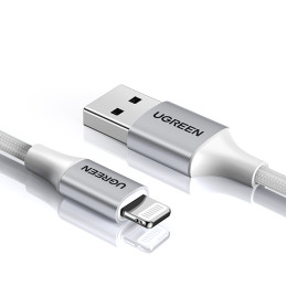 Ugreen US199 60163 USB-A / Lightning MFi kabelis 2m - sidabrinis