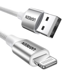 Ugreen US199 60163 USB-A / Lightning MFi kabelis 2m - sidabrinis