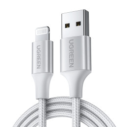 Ugreen US199 60162 USB-A / Lightning MFi kabelis 1,5 m - sidabrinis