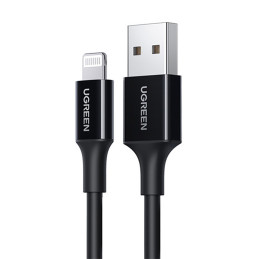 Ugreen US155 80822 USB-A / Lightning MFi 2.4A kabelis 1m - juodas
