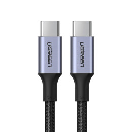 Ugreen US316 70428 USB-C – USB-C PD QC FCP kabelis 100W 5A 480Mb/ s 1,5m – pilkas