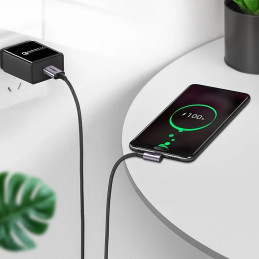 Ugreen US284 70255 USB-A (tiesus) / USB-C (kampinis) kabelis 3A 3m - pilkas