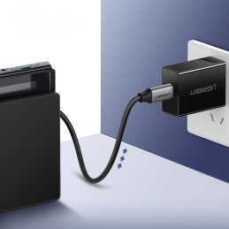 Ugreen US161 50751 USB-C 3.1 / USB-C 3.1 laidas, 1,5 m – pilkas