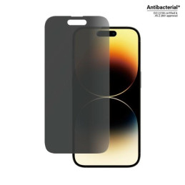 PanzerGlass Classic Fit antibakterinis privatumo stiklas skirtas iPhone 14 Pro
