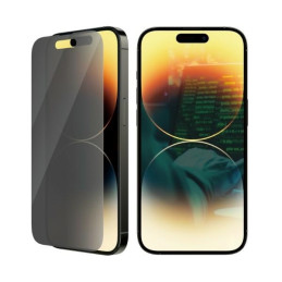 PanzerGlass Classic Fit antibakterinis privatumo stiklas skirtas iPhone 14 Pro