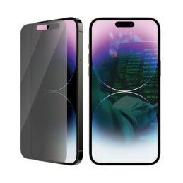 PanzerGlass Classic Fit antibakterinis privatumo stiklas skirtas iPhone 14 Pro Max