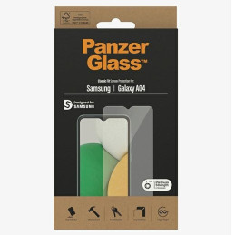 PanzerGlass Classic Fit antibakterinis stiklas, skirtas Samsung Galaxy A04