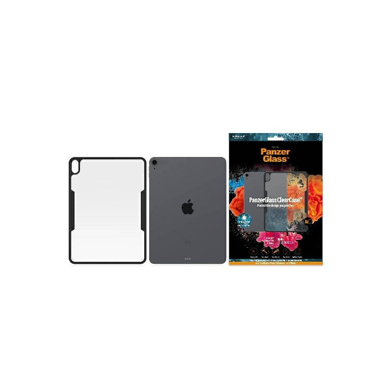 PanzerGlass ClearCase antibakterinis dėklas iPad 10,9" 2020 - skaidrus ir juodas