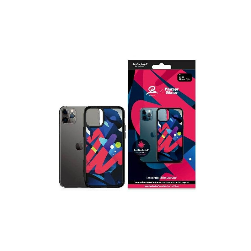 PanzerGlass ClearCase antibakterinis Mikael B Limited Artist Edition dėklas, skirtas iPhone 11 Pro - daugiaspalvis