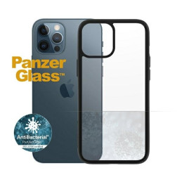 PanzerGlass ClearCase antibakterinis dėklas iPhone 12 Pro Max - skaidrus ir juodas