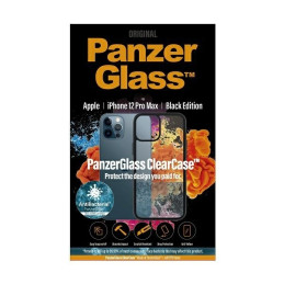 PanzerGlass ClearCase antibakterinis dėklas iPhone 12 Pro Max - skaidrus ir juodas