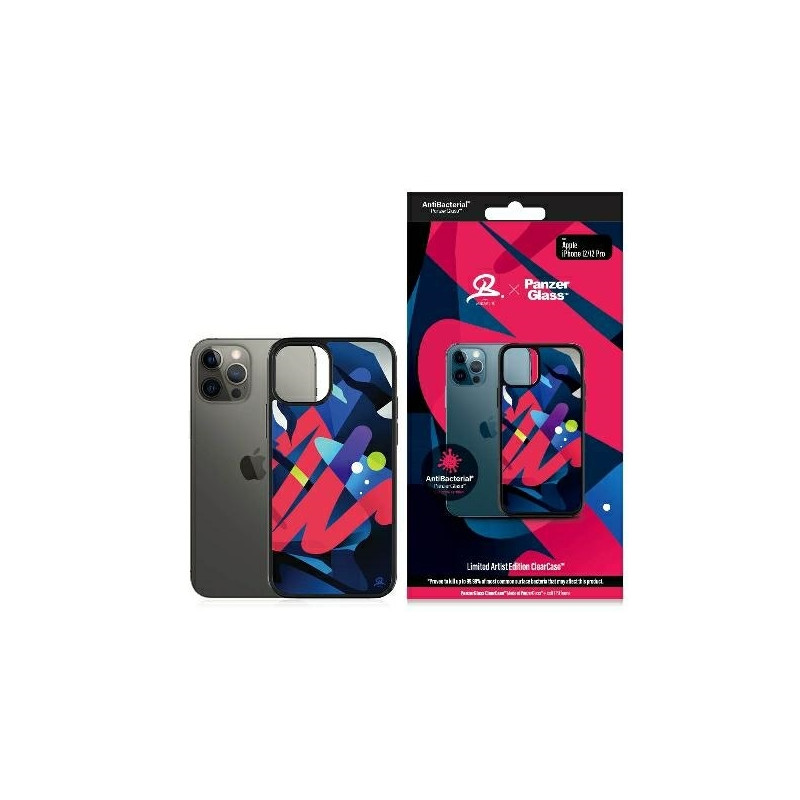 PanzerGlass ClearCase antibakterinis dėklas Mikael B Limited Artist Edition, skirtas iPhone 12/ 12 Pro - daugiaspalvis