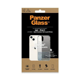PanzerGlass ClearCase antibakterinis dėklas su karinio lygio sertifikatu iPhone 13 / 14 / 15 - skaidrus