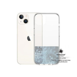 PanzerGlass ClearCase antibakterinis dėklas su karinio lygio sertifikatu iPhone 13 / 14 / 15 - skaidrus