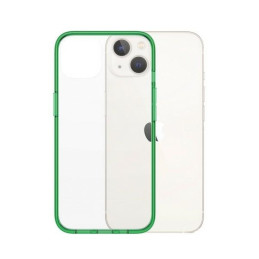 PanzerGlass ClearCase antibakterinis dėklas su karinio lygio sertifikatu iPhone 13 / 14 / 15 - skaidrus žalias