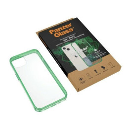 PanzerGlass ClearCase antibakterinis dėklas su karinio lygio sertifikatu iPhone 13 / 14 / 15 - skaidrus žalias